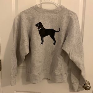 Grey Black Dog Crewneck